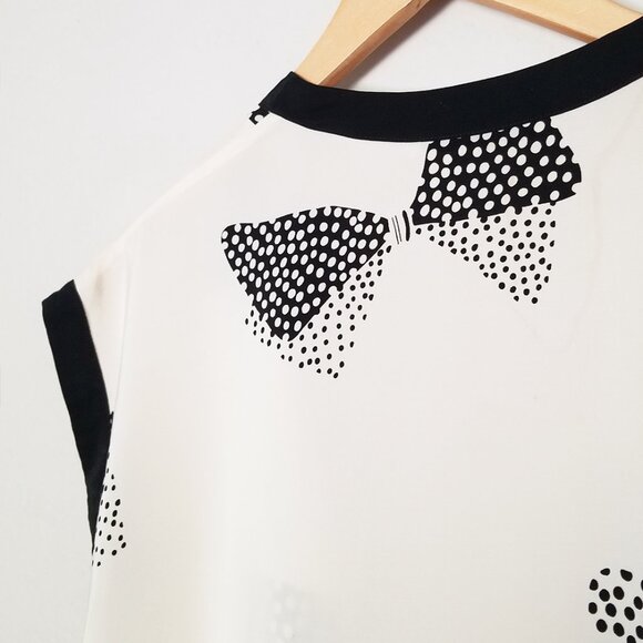 Vintage Soo Yung Lee 100% Silk Sleeveless Tie Front Kimono Vest Cardi Dot Bow 10 - Picture 8 of 13